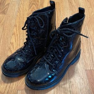 Wonder Nation Girls Black Sparkle Boots